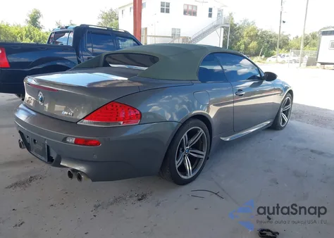 2007 BMW M6 z USA, uszkodzony, nr VIN WBSEK93567CS32762